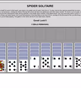 Imágenes del juego SPIDER SOLITAIRE BY AIDAN BELL 3