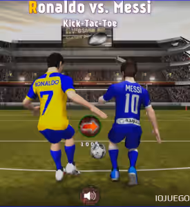 Imágenes del juego Messi contra Ronaldo en Kick Tac Toe 1